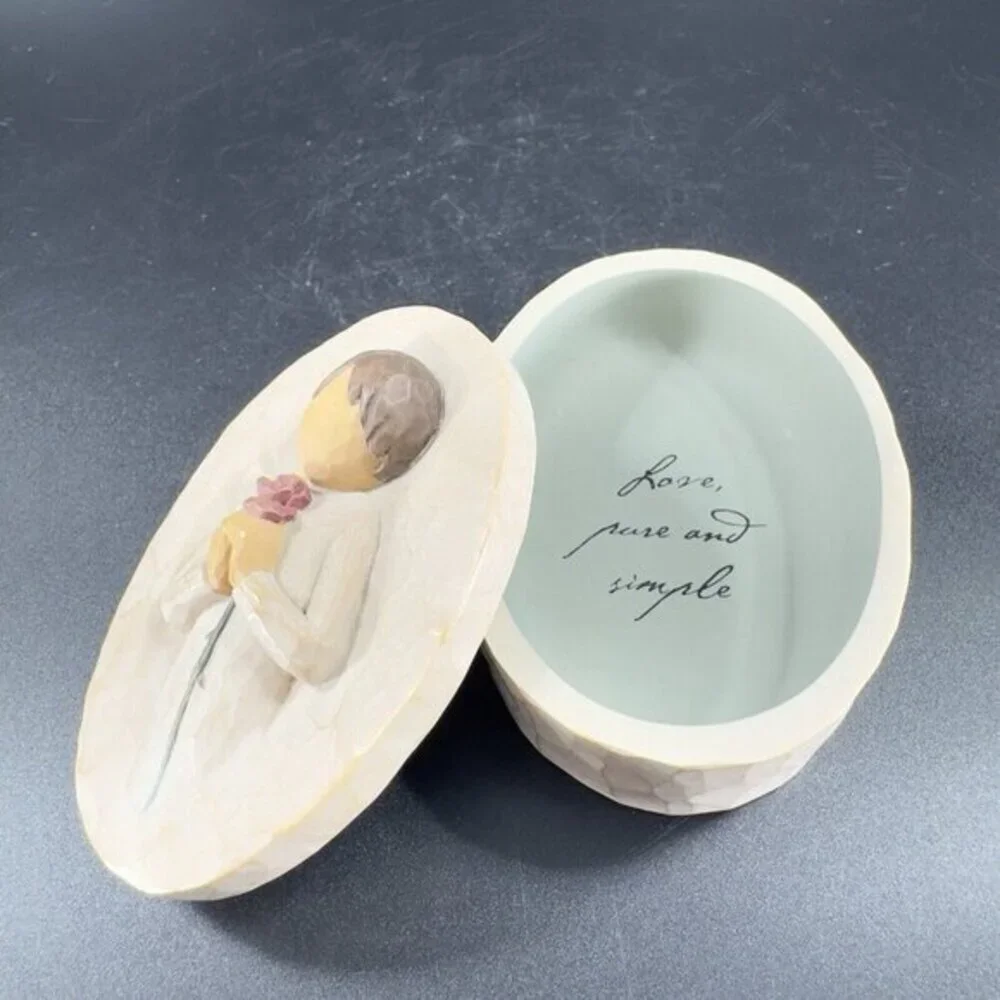 2004 Willow Tree Loving Angel Trinket Dish Jewelry Holder Container Demdaco‎ VTG